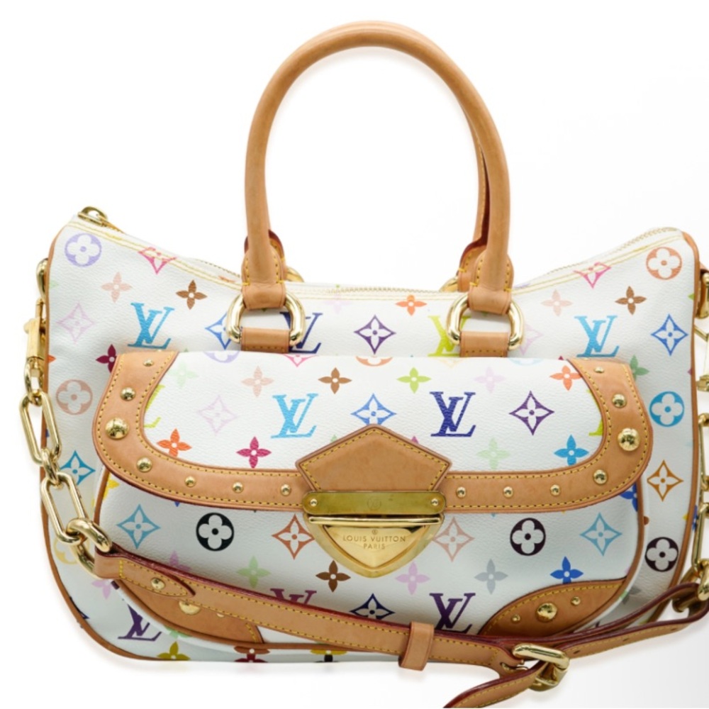 ‼️SOLD‼️Louis Vuitton White Multicolor Satchel